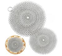 Tewloss Lot de 2 poids de croûte à tarte universels pour tarte de 15,2 cm, chaîne ronde en métal pour cuisson de croûte, friteuse à air, rôtissage, micro-ondes, acier inoxydable 304