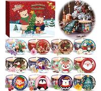 TEWWCEO Bougie Parfumée Ensemble Cadeau 12 Pièces, Bougies Parfumées de Noël, Bougies en 100% Cire De Soja Naturel, Bougies d'Aromathérapie pour Cadeaux pour Noël,Bath Yoga, Décoration de Noël