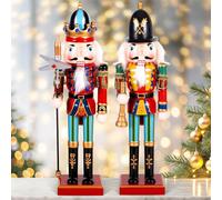 TEWWCEO Grand Soldat Casse-Noisette de Noël en Bois, 30cm, Décoration de Noël