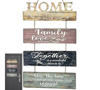 Tewzafiya Blessing Wall Sign, Sweet Home Wall Sign | porte vintage pièces en bois, accessoires de décoration pour la maison, art mural de salle de bains rebellable, pour salon