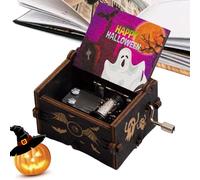 Tewzafiya Boîte à musique pour Halloween, thème d'Halloween, boîte à musique classique, boîte à musique d'Halloween, boîte à musique à remonter pour Halloween, boîte à musique festive alimentée à la