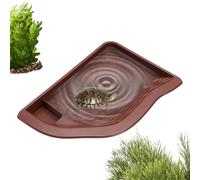 Tewzafiya Bol pour Reptiles,Bol pour Nourriture et Eau Tortues - Grande pour Paysage Maison Dragon Barbu Animaux domestiques Escalade Aquatique Tortue Aquarium