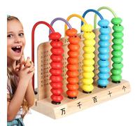 Tewzafiya Boulier Maths pour | Jouets Et Jeux De Comptage 5 Rangées - Jeux d'apprentissage Mathématique avec Perles Multicolores - pour Garçons Et Filles Maternelle Primaire Addition Soustraction