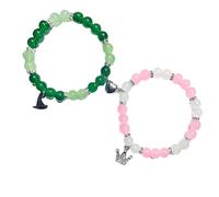 Tewzafiya Bracelets magnétiques pour couple - Bracelets magnétiques assortis - 2 bracelets extensibles en perles naturelles - Bracelet de relation à distance pour homme et femme, Siehe Beschreibung