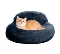 Tewzafiya Calmant pour chien, niche ronde douce pour chien, lavable avec bords levés pour se détendre intérieur, salon, chambre à coucher, appartement aire de jeux jour nuit tempête