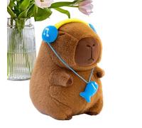 Tewzafiya Capybara Rempli Capybara Peluche | Décoration de Maison de Dessin animé Animal | Jouets de Capibara Doux pour la Saint-Valentin, Noël, Fête