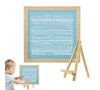 Tewzafiya Carte de lettres en bois, panneau de lettres avec support | Tableau d'affichage multi-usages entendus - Panneau de lettres carrées pour la fête des mères, panneau d'annonce élégant pour le