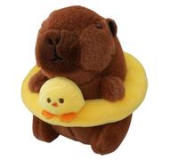 Tewzafiya CHAÎNE CLÉ CAPYBARA, CAMPARE CLÉ CAPYBARA - de 4 pouces pour sac de natation super doux - Bandeau de clavier d'animaux en peluche réalistes, pendentif en peluche pour, jaune,
