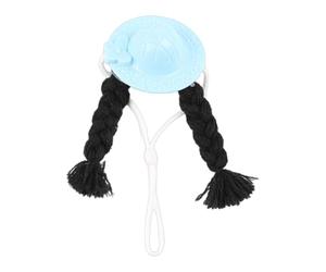 Tewzafiya Chapeaux drôles pour perroquets, chapeau pour petits animaux de compagnie, chapeau de et drôle, pour coiffe avec deux tresses tressées pour hamster, calopsitta,