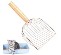 Tewzafiya De Cat Box Scooper - Sifter à Profond, Metal Cat Pooper Scoop Scoop Mesh Scooper Shovel avec Crochet pour Une Petite de Grande Taille