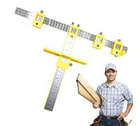 Tewzafiya Dispositif de poignée de porte d'armoire, gabarit de traction de tiroir, guide de perçage, jauge de poignée d'armoire réglable pour portes et tiroirs, outil de gabarit d'armoire