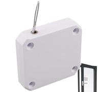 Tewzafiya Écran de douche plus, porte de douche la plus proche,Fermeture automatique rétractable de porte de tempête sans perçage avec une chaîne d'acier de 1,2 m | Matériel pour le