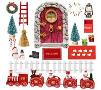 Tewzafiya Ensemble de porte de fée | Décoration de porte miniature avec accessoires - Éducation, jouets éducatifs, décoration pour la maison, mariage, fête, activités de bricolage pour filles et