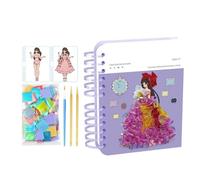 Tewzafiya Kit de Loisir Créatif de Perçage - Activité Princesse Avec Autocollants Et Peinture | Jeu Éducatif de Perçage pour Filles École Maternelle | Cadeau Anniversaire Noël Fête