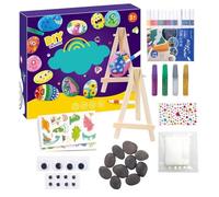 Tewzafiya Kit Peinture Sassi | Ensemble De Peinture Grains Fluorescents Pour,Ensemble D'Art Pierres Cadeau Pour Fêtes Famille Adolescents