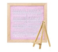 Tewzafiya Letter Board avec lettres, lettres en bois, Tableau d'affichage multi-usages entendu, panneau de lettres carrées pour la fête des mères, panneau d'annonce élégant pour le jour d'école