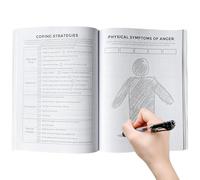Tewzafiya Livre de gestion de la colère pour, Journal de gestion de la colère, Guide des tensions d émotion, Livre de travail de gestion de la colère pour les femmes et les hommes adultes pour