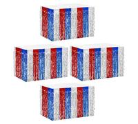 Tewzafiya Lot de 4 Jupes de Table, Jupes de Table - Bannière - Bannière de Bureau rectangulaire - Toile de Brillante pour Anniversaire d'anniversaire, Banquet d'hôtel, Parade