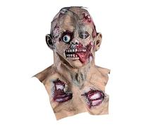 Tewzafiya Masque de zombie - Masque d'horreur en latex | Accessoires de cosplay innovants - Masque intégral - Chapeau réaliste pour Halloween - Décoration terrible