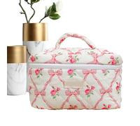 Tewzafiya Nécessaire De Maquillage Matelassé | Grand Organisateur Pour Road Trip | Grand Porte Toilette Imperméable | Pour Filles Et Femmes Pour Un Usage Quotidien Randonnée Business Vacances Et