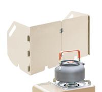 Tewzafiya Pare-brise pour réchaud de camping, Pare-brise pour réchaud pliable, Paravent de grille de camping, Pare-brise pour réchaud portable avec étui de randonnée, pique-nique,