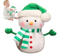 Tewzafiya Peluche Bonhomme de Neige de Noël en Peluche, poupées en Tissu Doux Faites à la Main pour Les Vacances, décoration de Table Assise