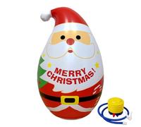 Tewzafiya Père Noël gonflable en plein air, Père Noël gonflable,Décorations de jardin pour le Père Noël - Décoration de Noël gonflable pour verre, Père Noël à faire exploser pour