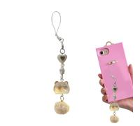 Tewzafiya Phone Charm | Design décoratif pour téléphone portable, ou décoratif pour sac à main porte-clés sac à dos portefeuille idéal pour filles et femmes, Crème couleur crème, riferimento alla