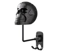 Tewzafiya Porte-Casque,Support Effrayant Tête de Mort - Cintre Multifonction Murale pour Clés Vêtements Casques Chapeaux Salon Entrée Garage