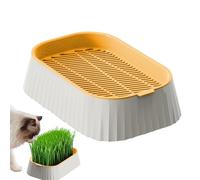 Tewzafiya Pot pour chat | Kit de culture de pelouses chat avec plateau de germination - outil de culture double couche, kit de croissance gramigna pour chatons