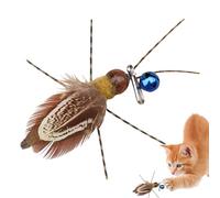 Tewzafiya Recharge de plumes pour chat, accessoire anti-stress pour jouer avec | Outil de jeu pour exercice de morsure et forme de luciole