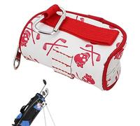 Tewzafiya Sac de Golf - Porte-balles de Golf avec Motif tête de Mort - Sac d'organisation de thé de Golf pour Hommes et Femmes - Accessoires de Sport pour Ranger 2 balles et 1 thé