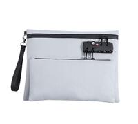 Tewzafiya Sac porte-valeurs avec cadenas - Sac pour accessoires | Portefeuille double couche sécurisé pour espèces Documents organisation