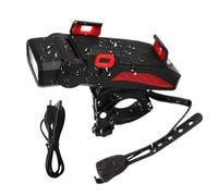 Tewzafiya Support pour téléphone sur Guidon de vélo | Lumière LED imperméable pour vélo avec Support pour téléphone Portable et Porte-bidon, Phare LED Haute luminosité pour Excursions et Camping