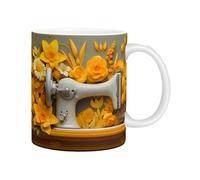 Tewzafiya Tasse à café à coudre, tasse à coudre - tasse à eau en céramique, tasse à café drôle adaptée au micro-ondes pour couettes, mamans, sœurs, grands-mères, tantes, filles