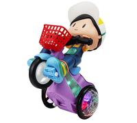 Tewzafiya Tricycle Acrobatique Avec Effets De Danse Et De Rotation - Jouets De Moto Rotatifs Avec Effets | Musique Dynamique Lumières Tournantes à 360° Pour Filles Et Enfants D'âge Préscolaire Maison