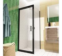 TEX-C ensemble porte compact/paroi 80x100cm anticalcaire avec profilés noir mat (SATTEXC80S100C)