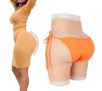 Tex-Eorey Boxer en Silicone Slips Faux Vagin Pantalon Butt Lifter Culotte Shapewear Rembourrée pour Travesti Transgenre,Wheat(Basics)