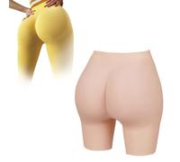 Tex-Eorey Culotte De Hanche en Silicone Naturel Conception D'Entrejambe Ouvert avec Culotte De Mise en Forme De Fesse Réaliste pour Femmes Cosplay,Wheat