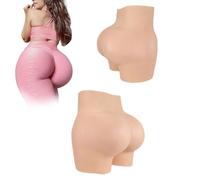 Tex-Eorey Culotte De Levage De Fesses en Silicone Hip Enhancer Pantalon Masculin À Féminin Faux Vagin Cachant Gaff Shorts pour Travestis,White(Upgrades)