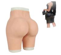 Tex-Eorey Culotte en Silicone Lifting des Fesses, Culotte Rehaussée De Hanches, Short Réaliste À Faux Vagin pour Drag Drag Travestie Transgenre,Brown(Basics),One Size