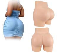 Tex-Eorey Culotte en Silicone pour Crossdresser avec Vagin Factice Réaliste, Contrôle des Fesses Et Amplificateur De Hanches pour Personnes Transgenres,White(Basics),One Size
