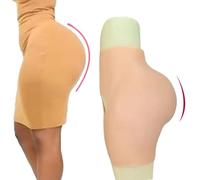 Tex-Eorey Culotte en Silicone pour Femmes, Renforcement des Hanches, Short De Contrôle pour Femmes, Faux Hanches,Wheat(1.2cm)