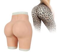 Tex-Eorey Culotte en Silicone pour Vagin, Fesses Réalistes, Faux Rehausseur, Culottes pour Hommes, Culottes Cache-Sexe pour Travestis,Brown(Basics)