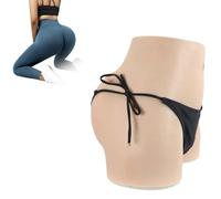 Tex-Eorey Culotte en Silicone Réaliste Intégrale pour Vagin avec Gaff Dissimulé, Boxer Rembourré pour Fesses, Pantalon Gainant pour Cosplay Et Personnes Transgenres,Wheat(Basics)