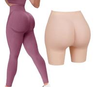 Tex-Eorey Culotte en Silicone sans Couture À Entrejambe Ouvert, Faux Fessiers, Rehausseur De Fesses Rembourré, sous-Vêtement pour Performance De Cross-Dressing,Wheat,One Size