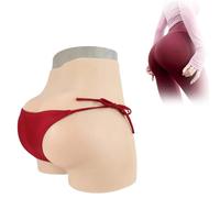 Tex-Eorey Culotte Réaliste en Silicone avec Vagin Factice, Amplificateur De Hanches, Culotte Rembourrée pour Cacher Le Gaff, pour Crossdresseurs Et Personnes Transgenres,Brown(Basics),One Size