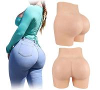 Tex-Eorey Culotte Réaliste en Silicone avec Vagin Factice Et Hanches Renforcées, Culotte Homme À Femme pour Transcender Et Travestis,White(Upgrades)