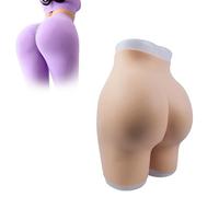 Tex-Eorey Culotte Remonte-Fesses en Silicone À Ouverture À l'entrejambe, Coussin De Fesses Et Hanches Faux, Pantalon pour Travesti Et Transgender,Brown(0.8cm)