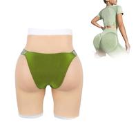 Tex-Eorey Culotte Sculptée en Silicone Push Up pour Fesses Et Hanches, Culotte Réaliste avec Un Design De Vagin, Hommes Ou Femmes, Travesti,Wheat(Upgrades)